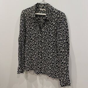 Reformation Crepe Swirl Button Down